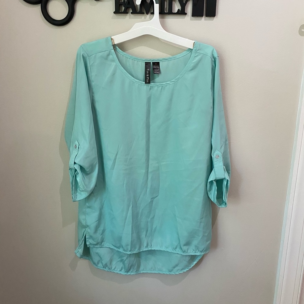 Aqua blouse